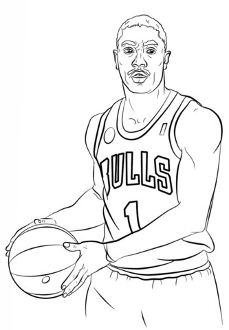 Derrick Rose Coloring Page